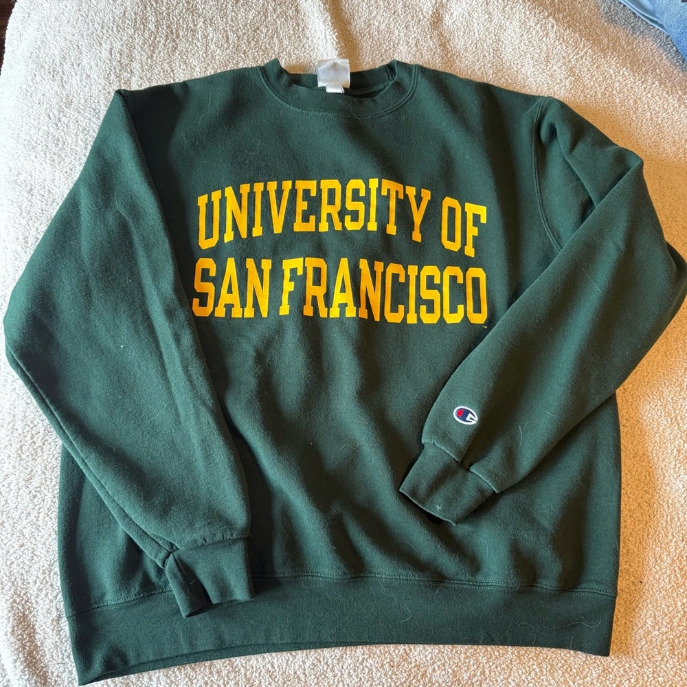 Champion Green University of San Francisco Men's Sweater